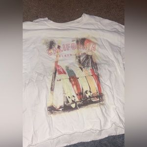 cropped California graphic tee